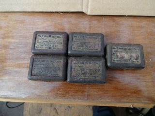 5 X George & Co No 3 Press Buttons Tins,  Vintage