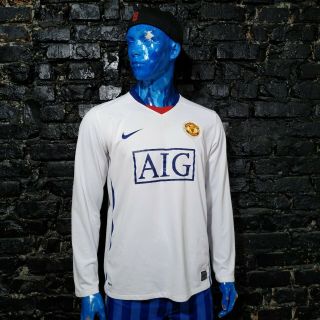 Manchester United Jersey Long Sleeve Away Shirt 2008 - 2009 Nike 287613 Mens Sz L