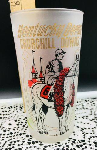 Vintage 1962 Kentucky Derby Julep Souvenir Glass Churchill Downs