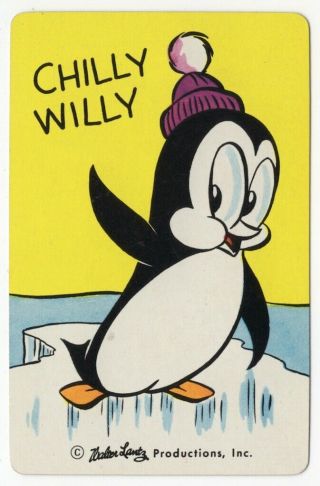 1 Playing (swap) Card - Cartoon - Comic - Chilly Willy [2386]