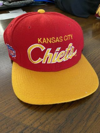 Rare Vintage Sports Specialties Kansas City Chiefs Wool Fitted Sz 7 Snapback