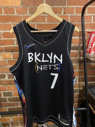 Brooklyn Nets Kevin Durant 7 Nike Nba Swingman Jersey City Edition Size Large