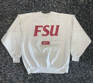 Men’s Nike Florida State University Fsu Seminoles Football College Sweatshirt Xl