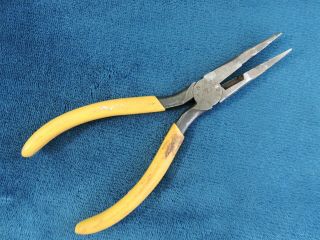 Vintage Klein Tools Bell System Lineman Pliers Ks21257 Hole Made In Usa 7” Lg.