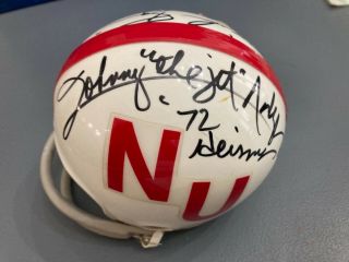 Autographed Nebraska Cornhuskers Mini Football Helmet.  Rozier And Rodgers