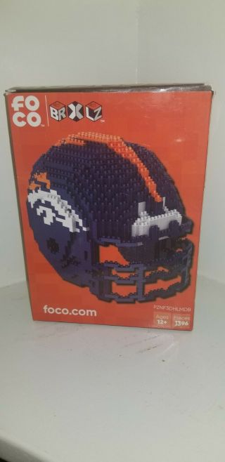 Denver Broncos Nfl Helmet Large 3d Lego - Type Building Set Team Logo Foco Set