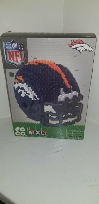 Denver Broncos NFL HELMET Large 3D Lego - Type Building Set Team Logo FOCO SET 2