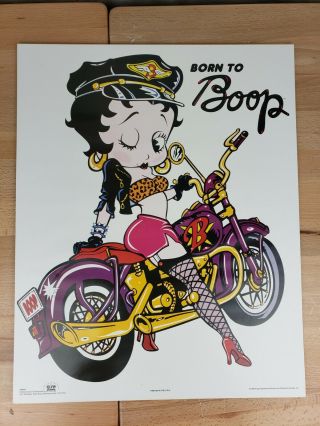 Osp Betty Boop Born To Boop Motorcycle 1993 King Features Syndicate Poster 88666