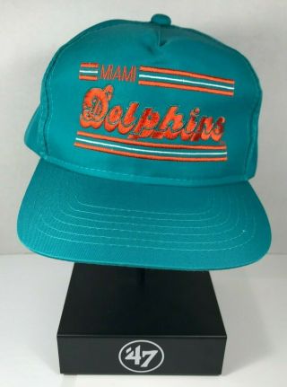 Vintage Miami Dolphins Drew Pearson Snapback Hat Cap Nfl Football Vtg Script 80s