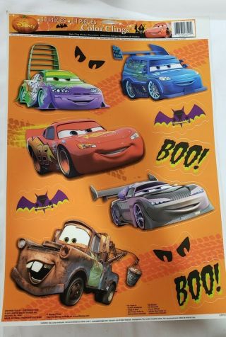 Paper Magic Group Disney Pixar Cars Halloween Window Clings Reusable 2010