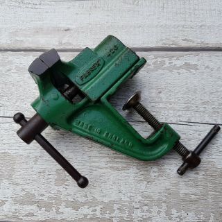 Vintage Fabrex No 420 Table Clamp Vice With Anvil - Made In England