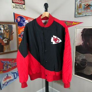 Vintage 90s 1990s Kansas City Chiefs Puffer Jacket Nfl Men 