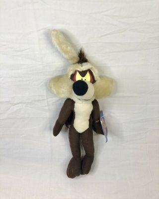 Vintage 1997 Looney Tunes Ace Wile E Coyote Plush Stuffed Toy 12” With Tag
