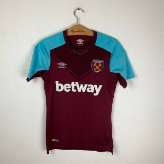 West Ham United Home Football Shirt 2017/2018 Soccer Jersey Umbro Size S