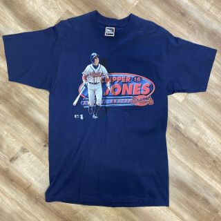 Chipper Jones Atlanta Braves Vintage 90s Pro Player Mlb Baseball Tshirt Large