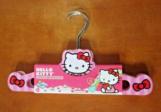 One Hello Kitty 3 - Pack Kid Hangers Sanrio Pink/white/red Tulips Bows Or Hearts