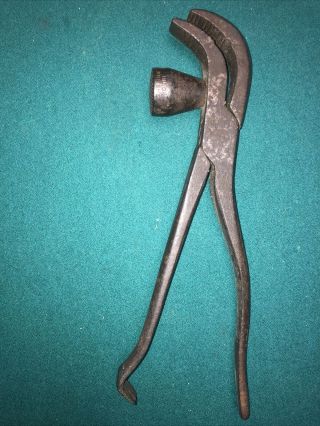 Vintage Union Whitcher 3 Cobblers Leather Lasting Pliers With Hammer