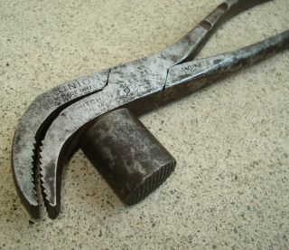 Vintage Union Whitcher Cobblers Leather Lasting Pliers Tool W/ Hammer