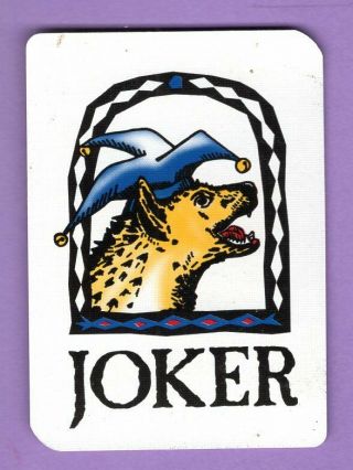 1 Single Swap Playing Card Joker Wolf Dog Color Animal The Reserve Casino Ad
