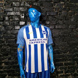 Brighton & Hove Albion Jersey Home Shirt 2017 - 2018 Nike Polyester Mens Size L