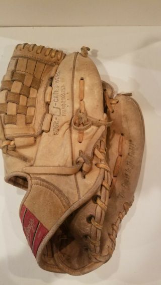 Vintage Roberto Clemente Rawlings Gj66 Baseball Glove Mitt Rh Thrower 11”