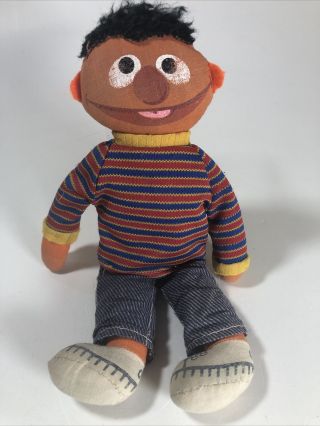 Vintage 1970’s Knickerbocker Sesame Street Plush Ernie Doll 8 1/2 " Tall