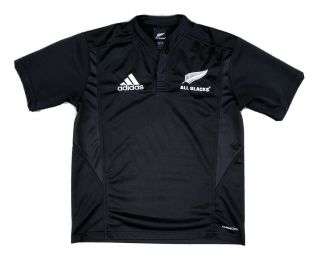 Adidas Zealand All Blacks Juniors Youth Boys Rugby Jersey Size Large - Xl