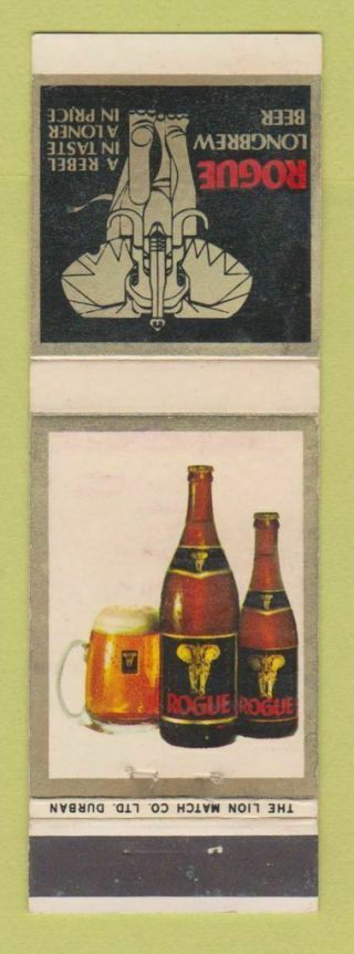 Matchbook Cover - Rogue Longbrew Beer South Africa Elephant Wear