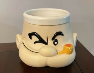 Vintage 1980’s Wink Popeye With Pipe Plastic Mug Cup Collector 