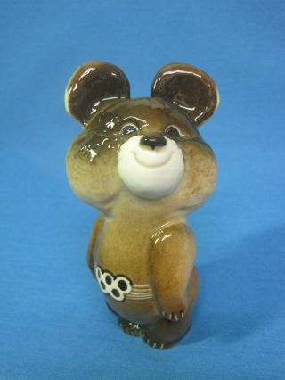 Olympic Bear.  Porcelain.  Moscow Olympic Games 1980.  Misha Figurine.