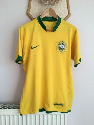 Brazil 2006 2007 2008 World Cup Home Football Soccer Shirt Jersey Nike Adult (m)