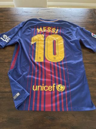 Messi 10 Nike Dri Fit Barcelona 2017 Rakuten Fcb Soccer Jersey Men Xl