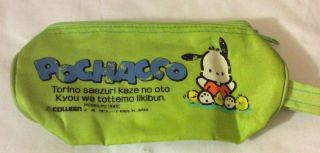 Vintage Sanrio 1993 Pochacco Dog Pencil Case/bag Pouch Green