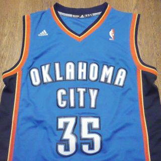 Nba Okc Oklahoma City Thunder 35 Kevin Durant Adidas Sewn Stitched Jersey M