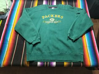 Vintage Green Bay Packers Starter Sweatshirt Crewneck Large 90s Nfl Embroidered