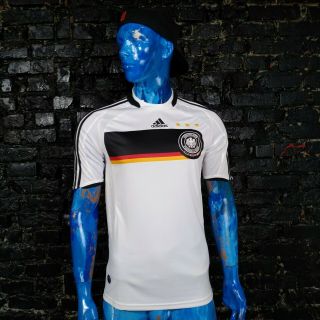 Germany Team Jersey Home Shirt 2008 - 2009 White Adidas 613200 Trikot Mens Size S