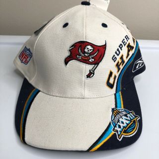 Vintage Hat Tampa Bay Buccaneers Bowl Xxxvii Champions Authentic Bucs Nwt