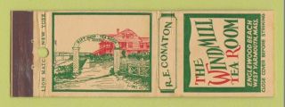 Matchbook Cover - Wind Mill Tea Room West Yarmouth Ma