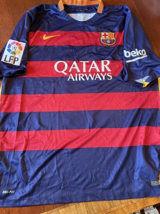 2015 Nike Fcb Fc Barcelona Neymar Jr.  11 Football Soccer Jersey 4xl