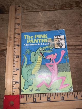 Vintage 1976 The Pink Panther Adventures In Z Land Flip - It Cartoons Big Little
