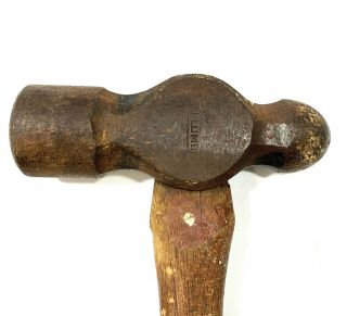 Vintage Plumb 32oz Ball Peen Hammer On Witte Blacksmith Handle