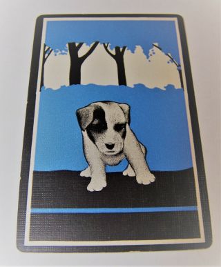 1 Adorable Vintage Puppy Dog Swap Playing Card