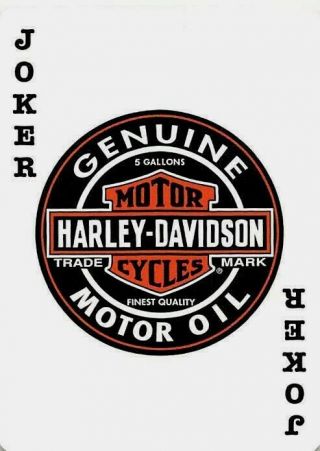 Harley Davidson Motor Oil Single Swap Playing Card - Joker