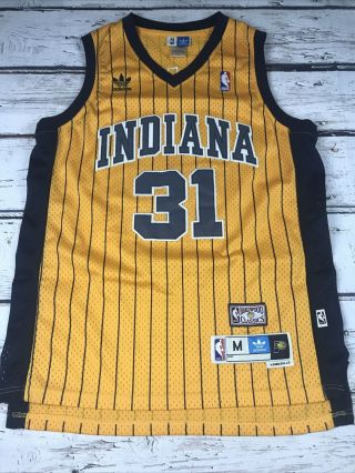 Reggie Miller Indiana Pacers Hardwood Classics Jersey Medium M Adidas Nba Basket