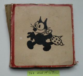 Vintage Novelty Film Felix The Cat 8mm Cartoon The Land Of Cotton Box