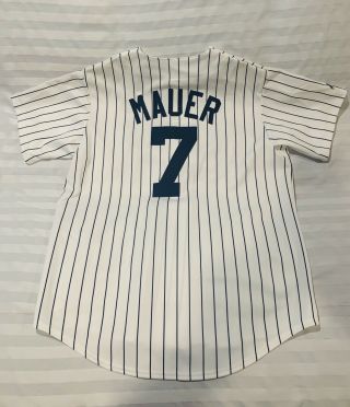 Joe Mauer Minnesota Twins 7 Majestic Home Pinstriped Baseball Jersey - L
