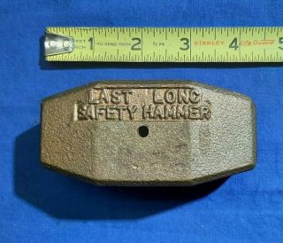 Vintage Last Long 1 Safety Hammer Brass Head Only