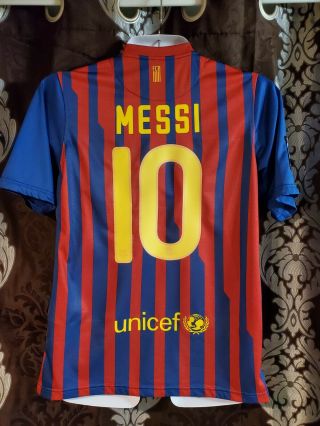 Barcelona Soccer Jersey Lionel Messi 10 Season 2011/2012 Size M