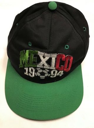 Vintage Mexico 1994 World Cup Soccer Snapback Hat - Rare - Pre Owned