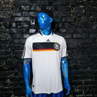 Germany Team Jersey Home Shirt 2008 - 2009 White Adidas 613200 Trikot Mens Sz L